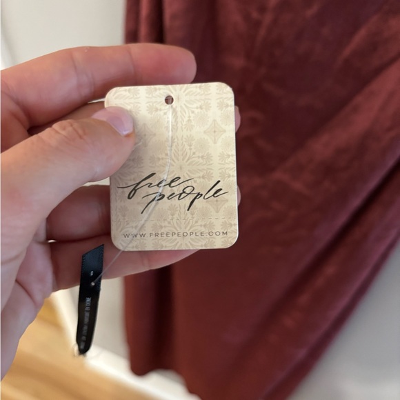 Free People Karlie Velvet Maxi Dress in Double Dare Red Size 0 NWT - Picture 7 of 11